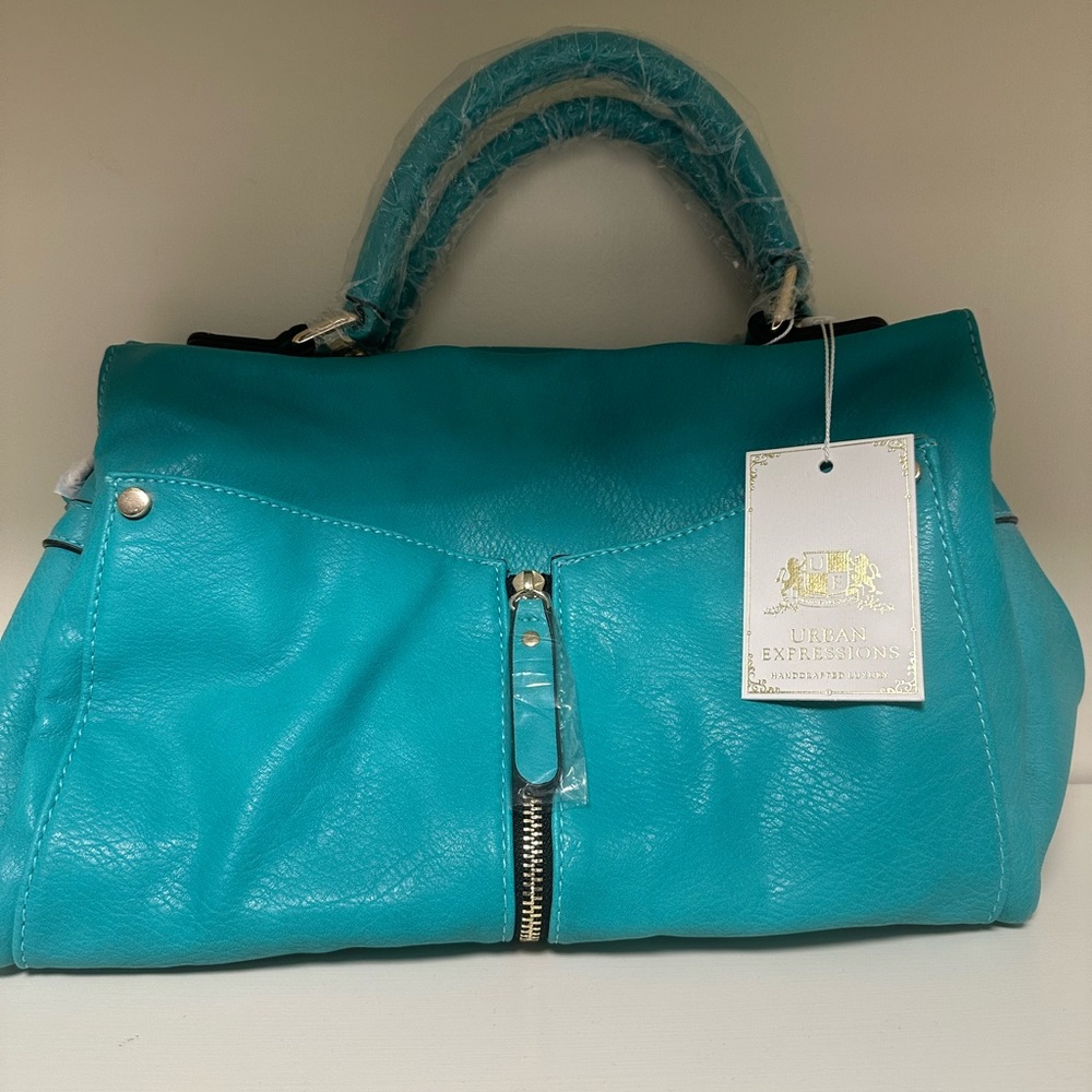 NWT Urban Expressions handbag. Turquoise. Shoulder strap included.